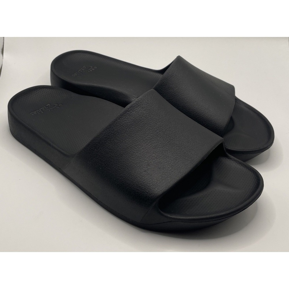 Archies Slides Mens Size 10 Womens Size 11 Black Comfort Slip On Sandals